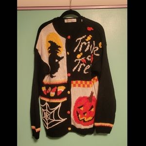 Karen Scott Handknit Vintage Halloween Cardigan Sweater